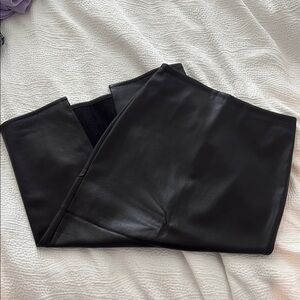 Black Faux Leather Skirt